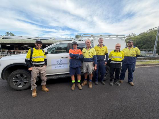 Ozone UV Solutions service team with the site vehicle before a plant visit