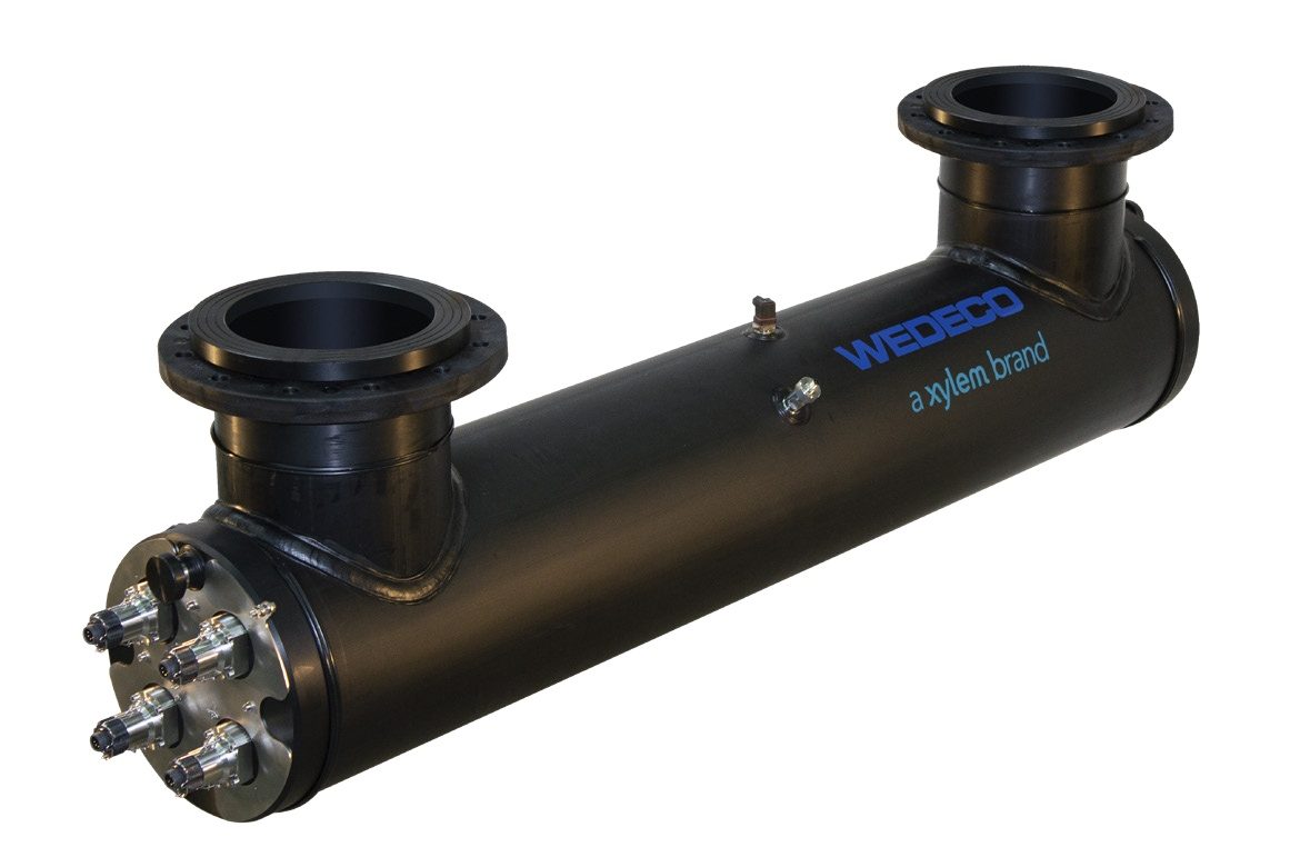 WEDECO Acton PE UV reactor with flanged inlet and outlet