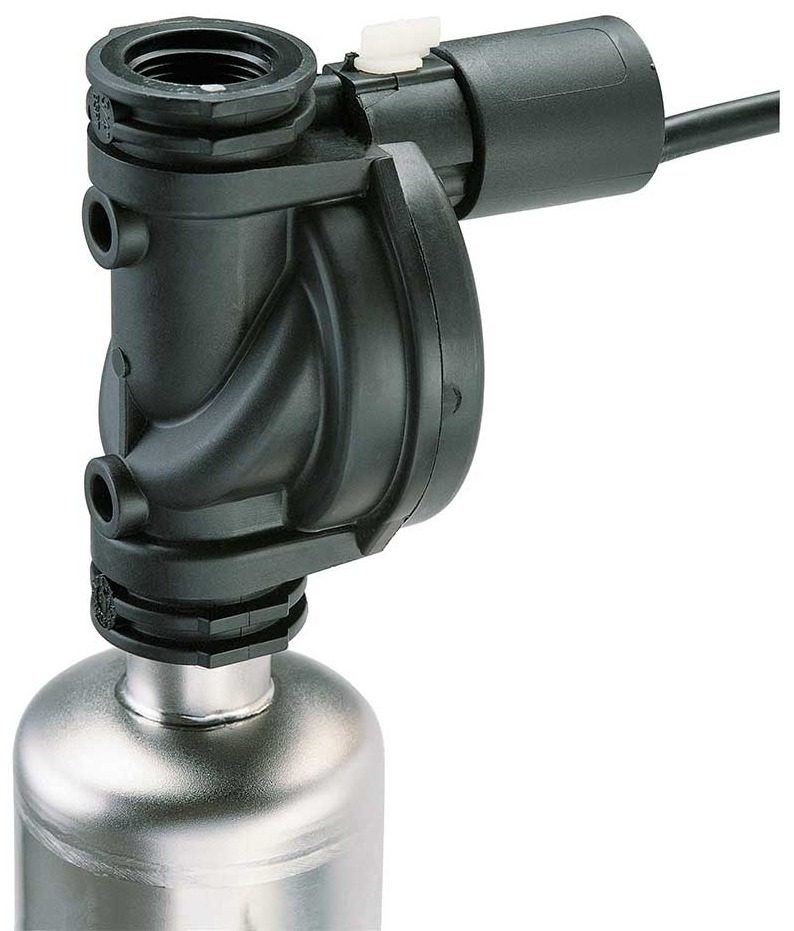 WEDECO Aquada chamber head with water connection, close-up