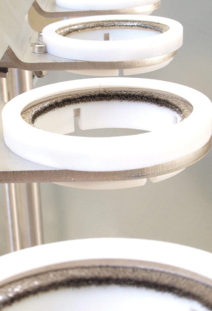 WEDECO Duron 6 OptiWipe wiper rings on quartz sleeves