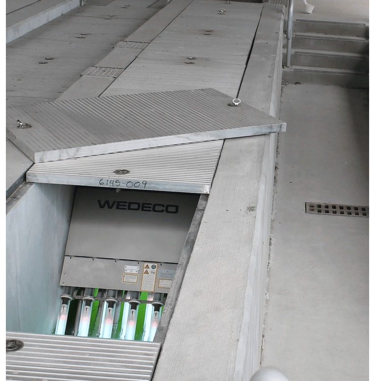 WEDECO Duron 8 UV system installed in a concrete channel