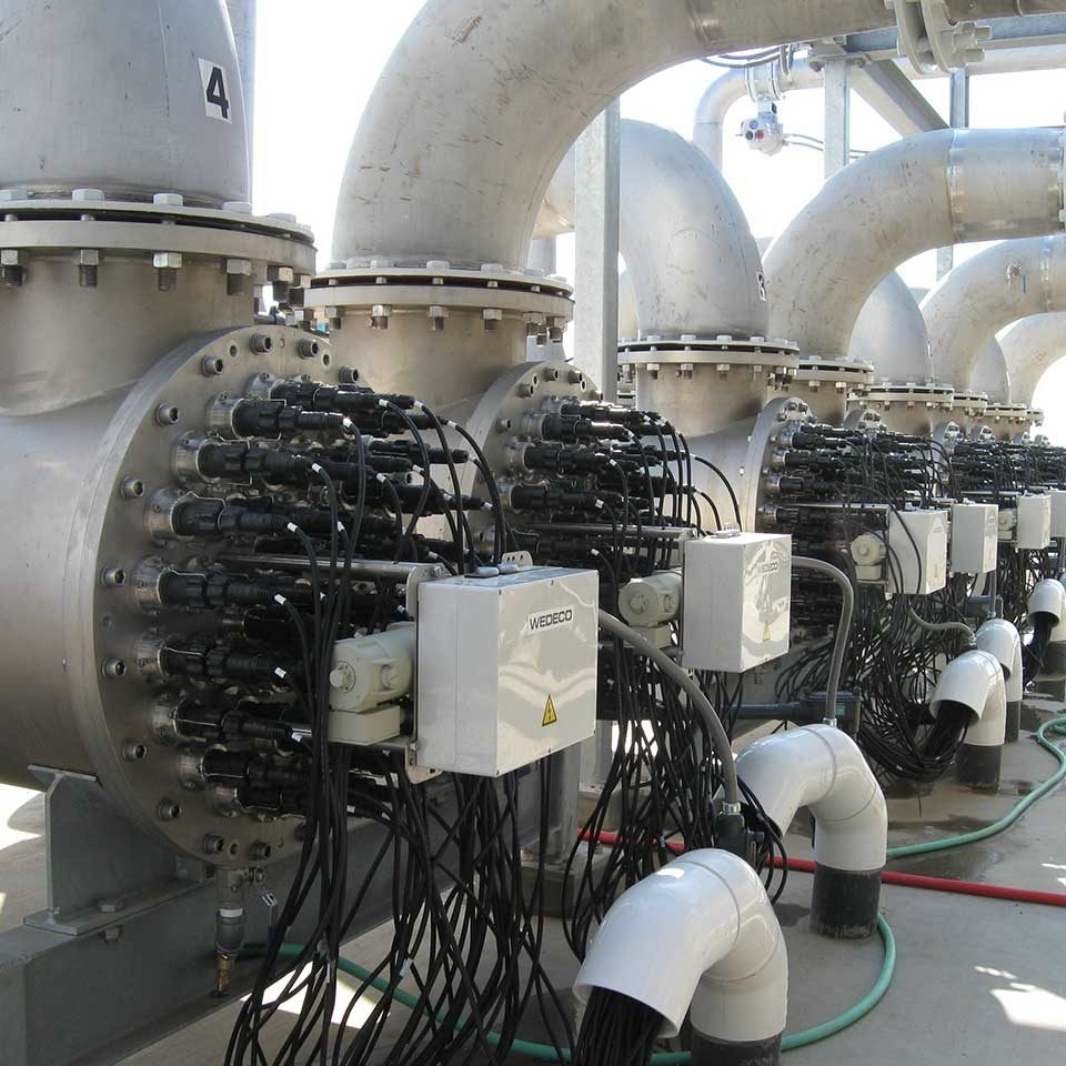 WEDECO LBX UV reactors installed at a treatment plant