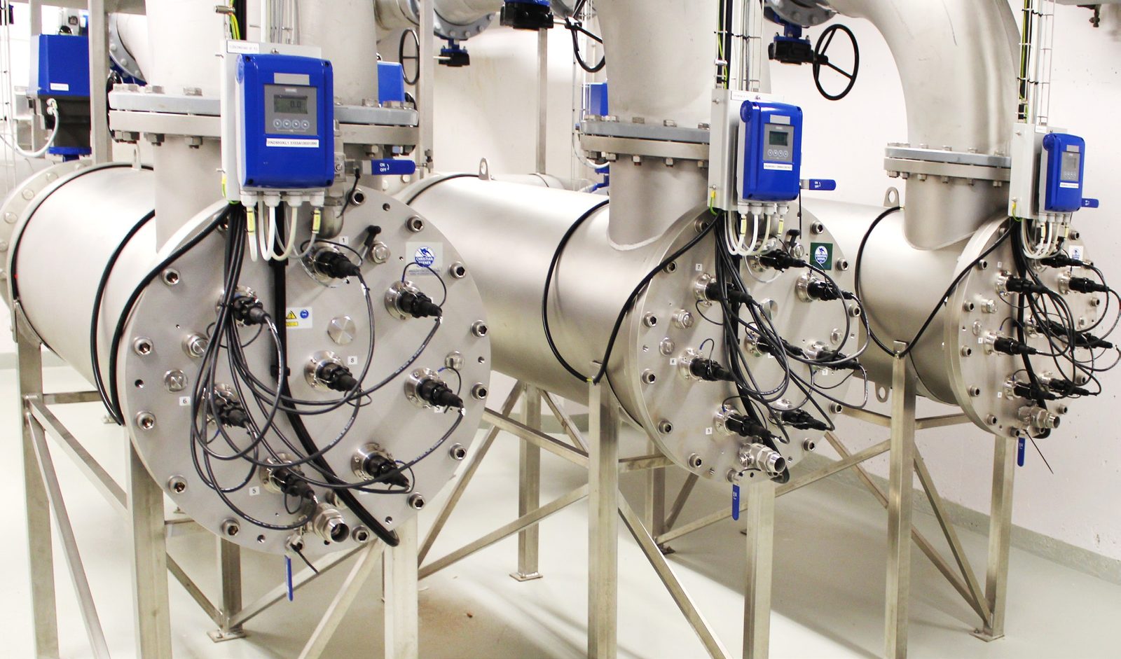 WEDECO Spektron UV reactors installed in a drinking water plant